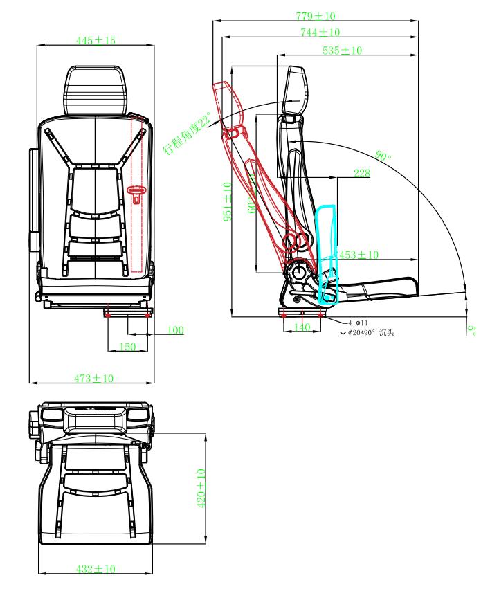 folding ambulance seat