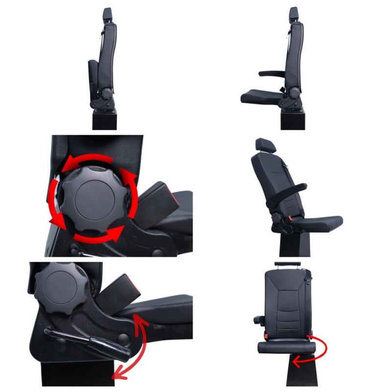 Folding van seat