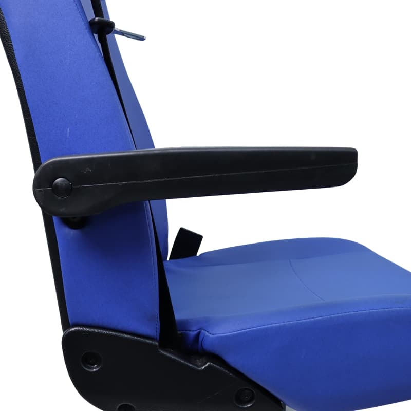 blue ambulance seat with armrest