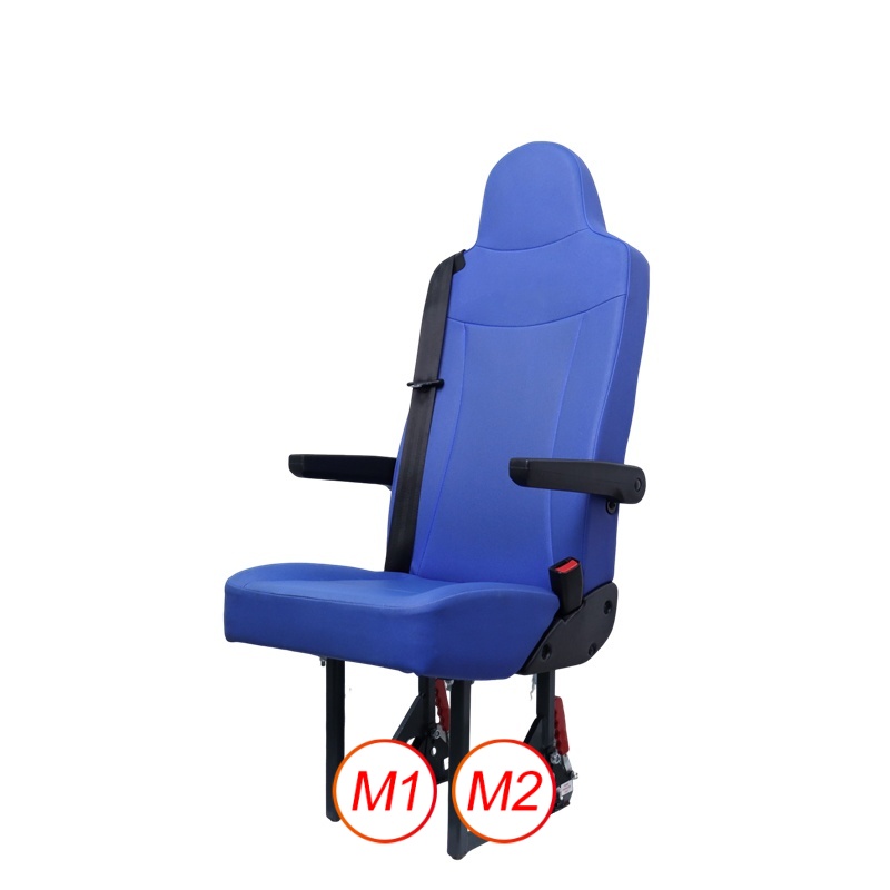 blue ambulance seat
