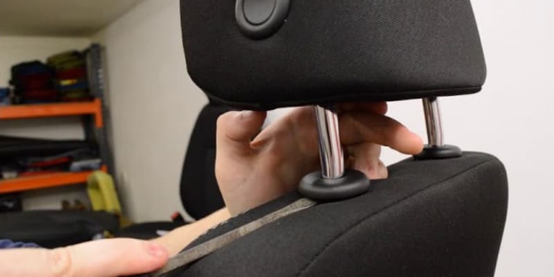 van seat with headrest