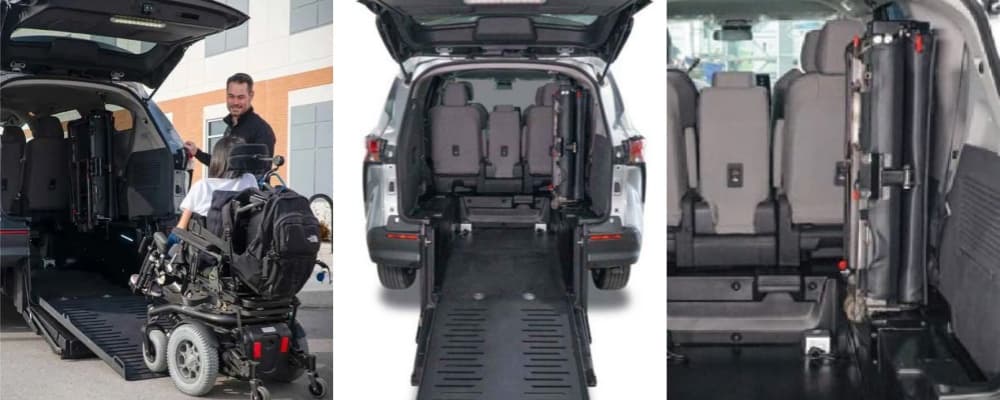 Rear-entry wheelchair conversion mini vans 7 seater