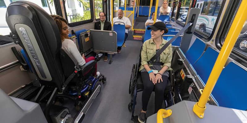 Wheelchair Accessible Bus with fixture